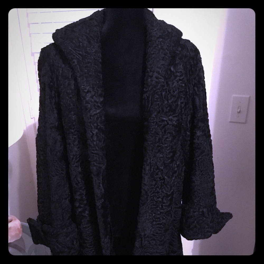 1940s Persian Lamb Dress Coat